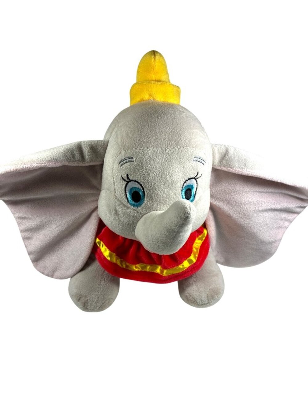 Disney Dumbo Plush 12" Stuffed Elephant 2023 Red Circus Collar Yellow Hat